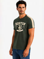 Boston Typography Printed T-shirt