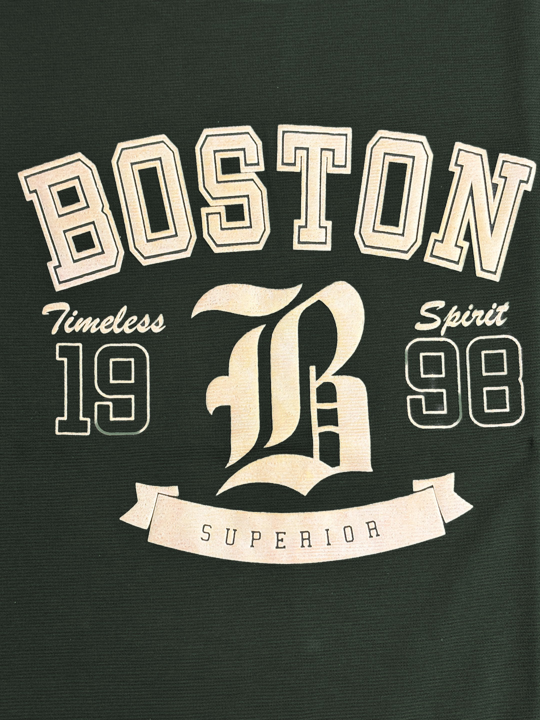 Boston Typography Printed T-shirt