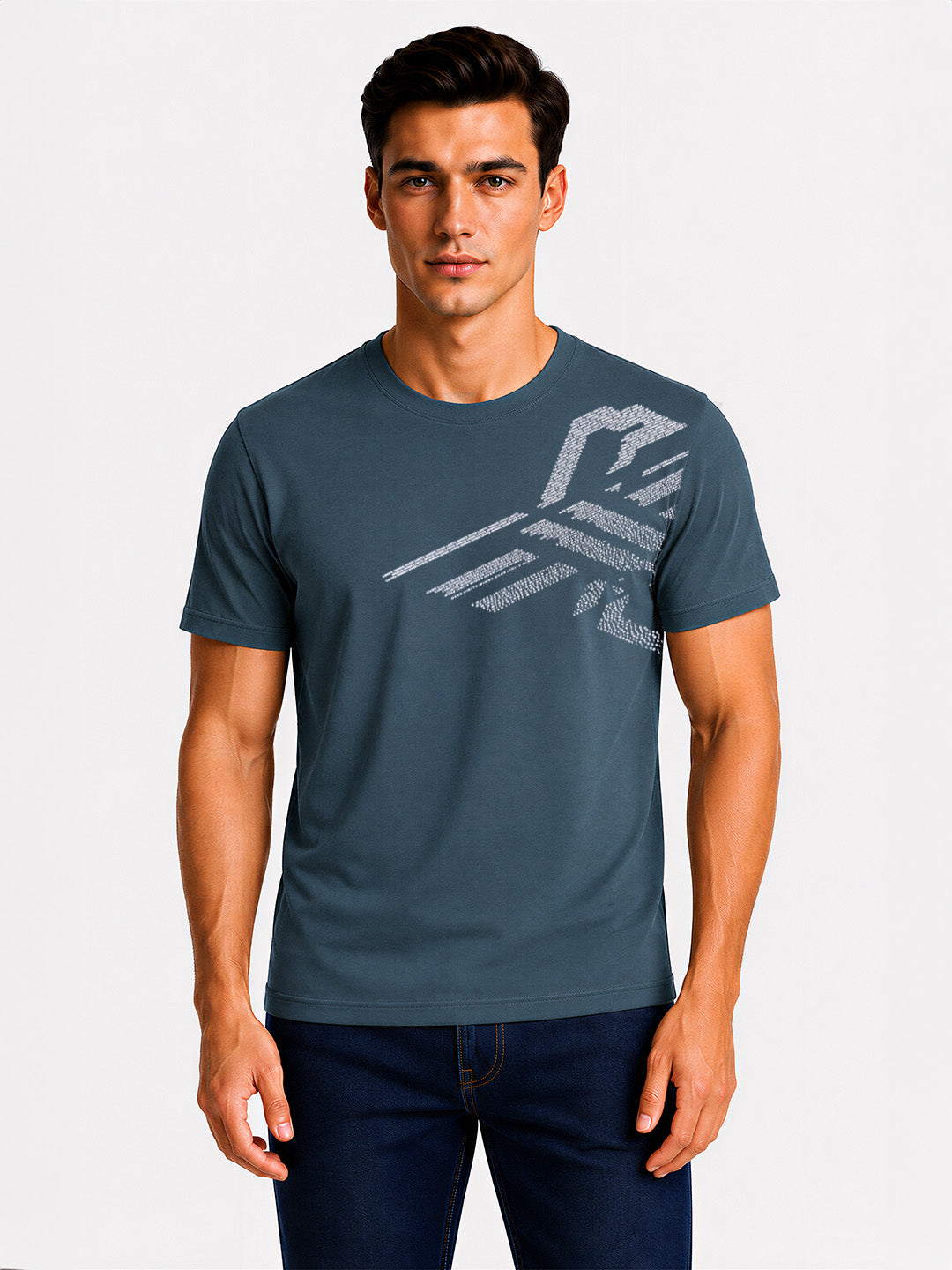Abstract Placement Printed T-shirt