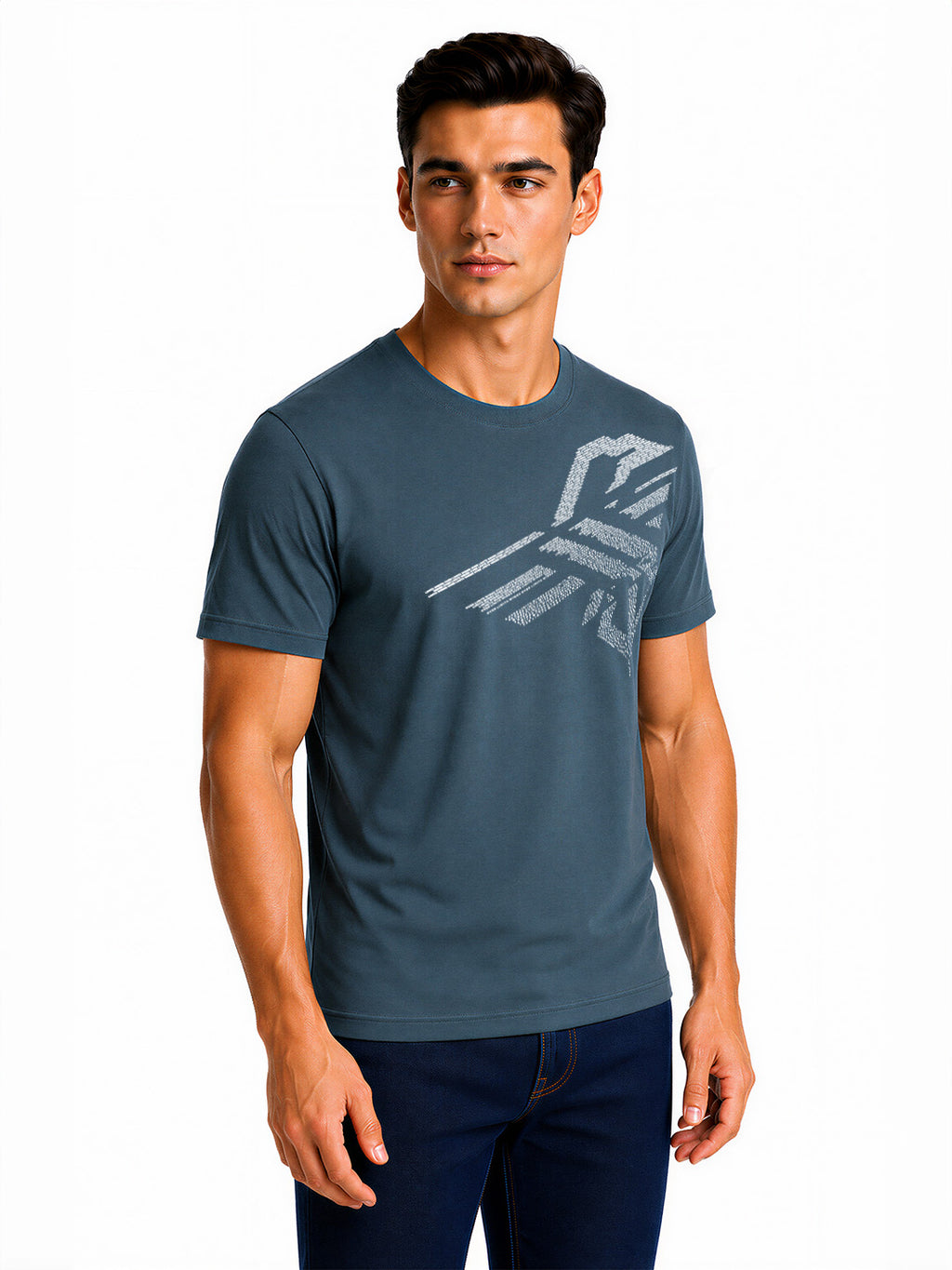 Abstract Placement Printed T-shirt