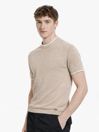 Desert Sand Rib Knit T-Shirt