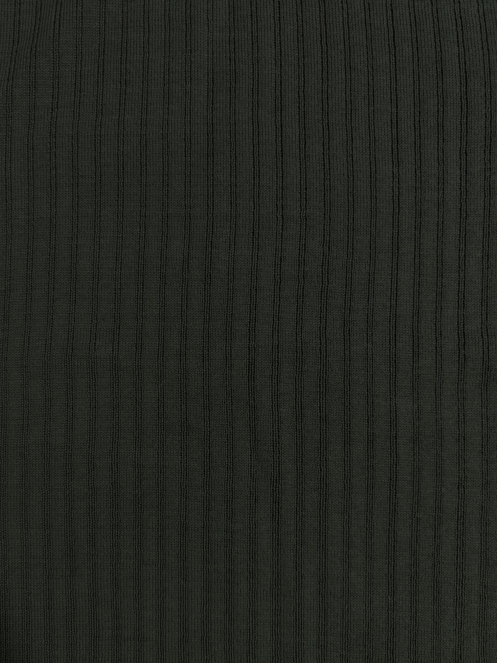 Green Rib Knit T-Shirt