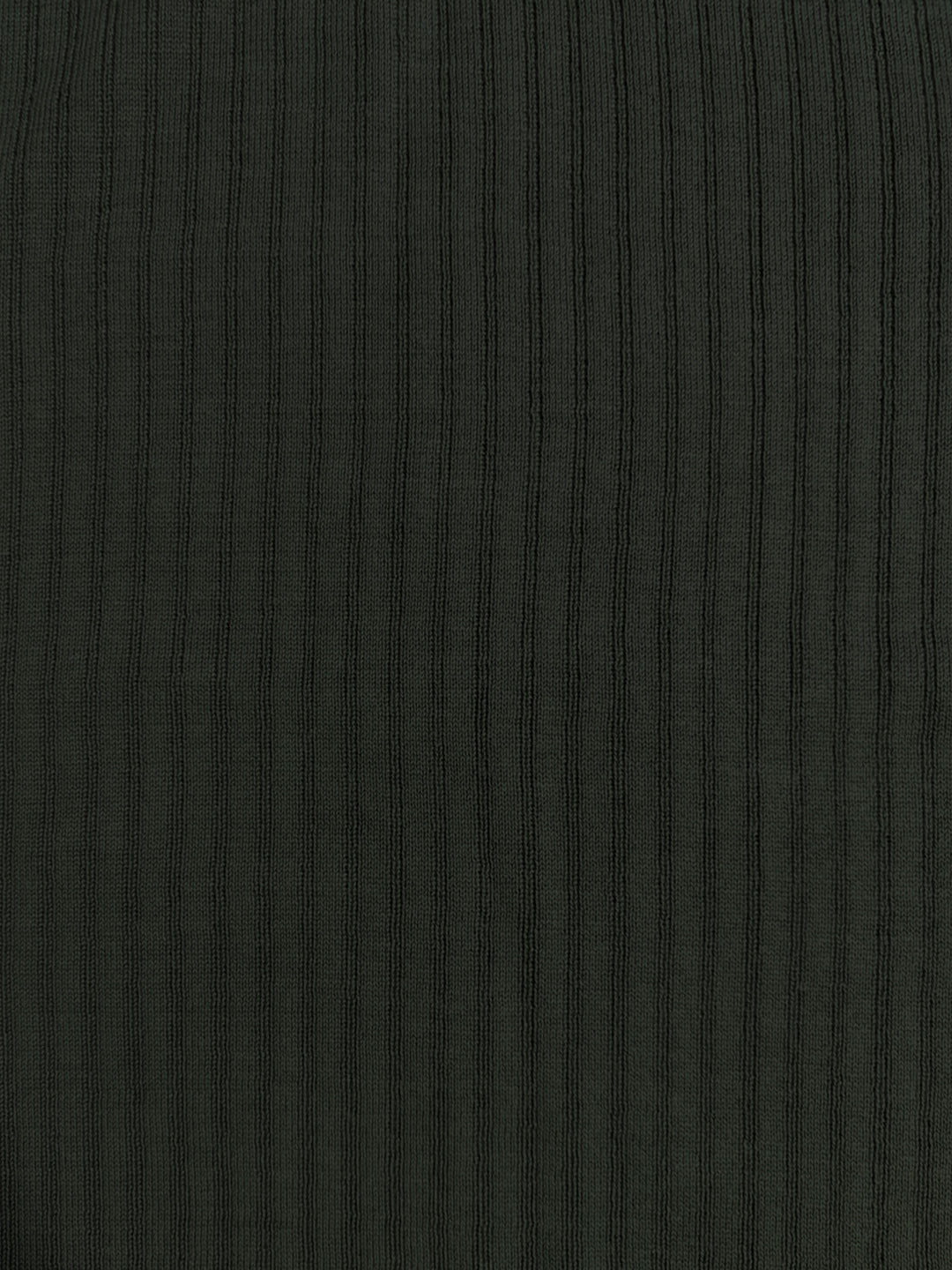Green Rib Knit T-Shirt