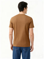 Brown Twist Typography Print T-shirt