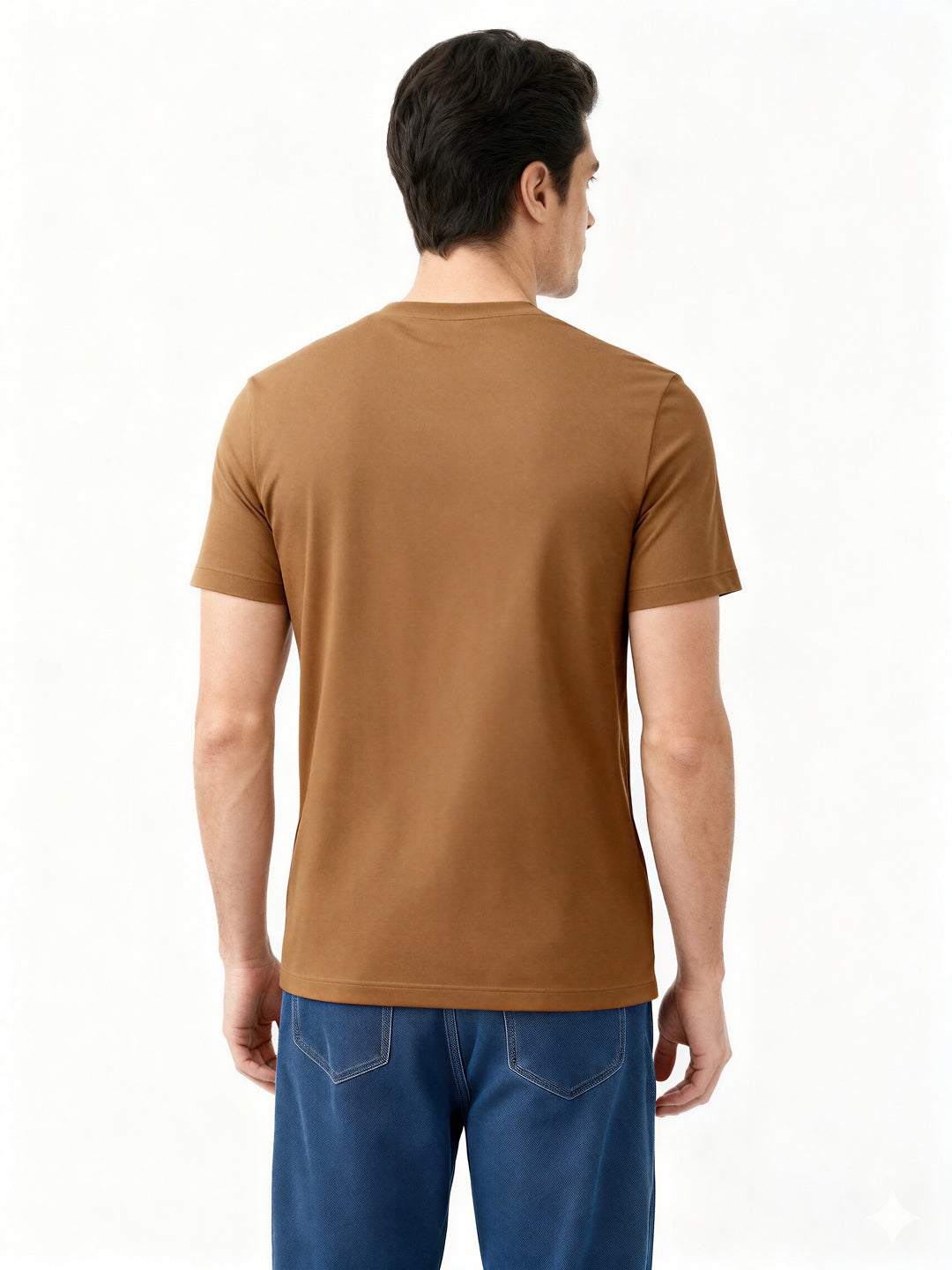 Brown Twist Typography Print T-shirt