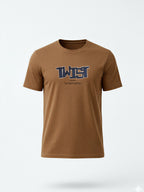 Brown Twist Typography Print T-shirt