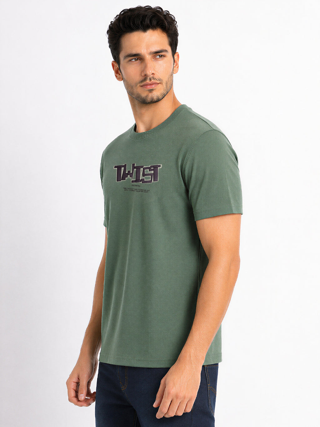 Twist Typography Print T-shirt