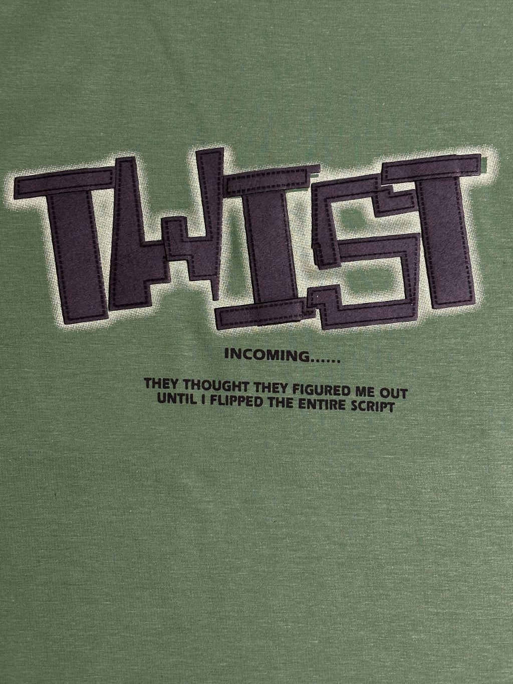Twist Typography Print T-shirt