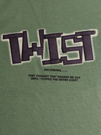 Twist Typography Print T-shirt