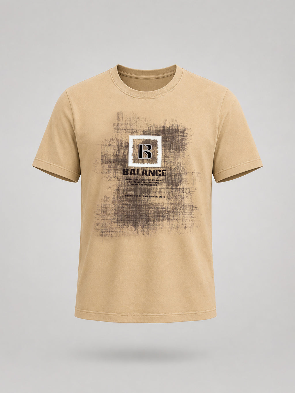 Beige Graphic Print T-shirt