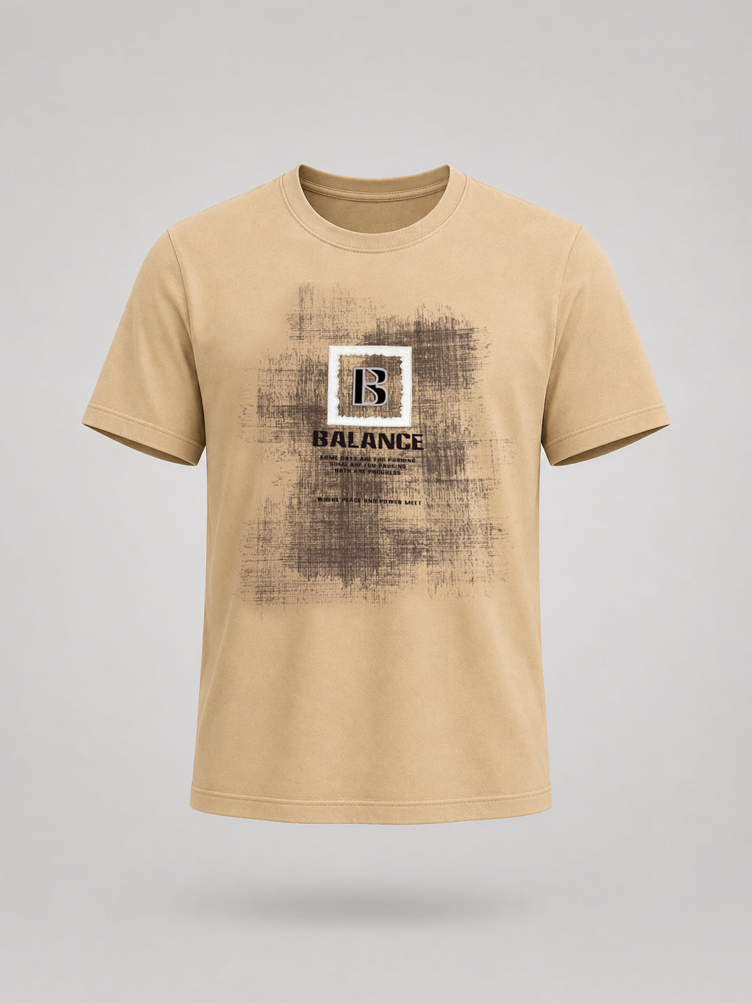 Beige Graphic Print T-shirt