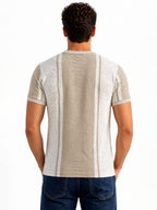 Beige Textured “Timeless” Tee