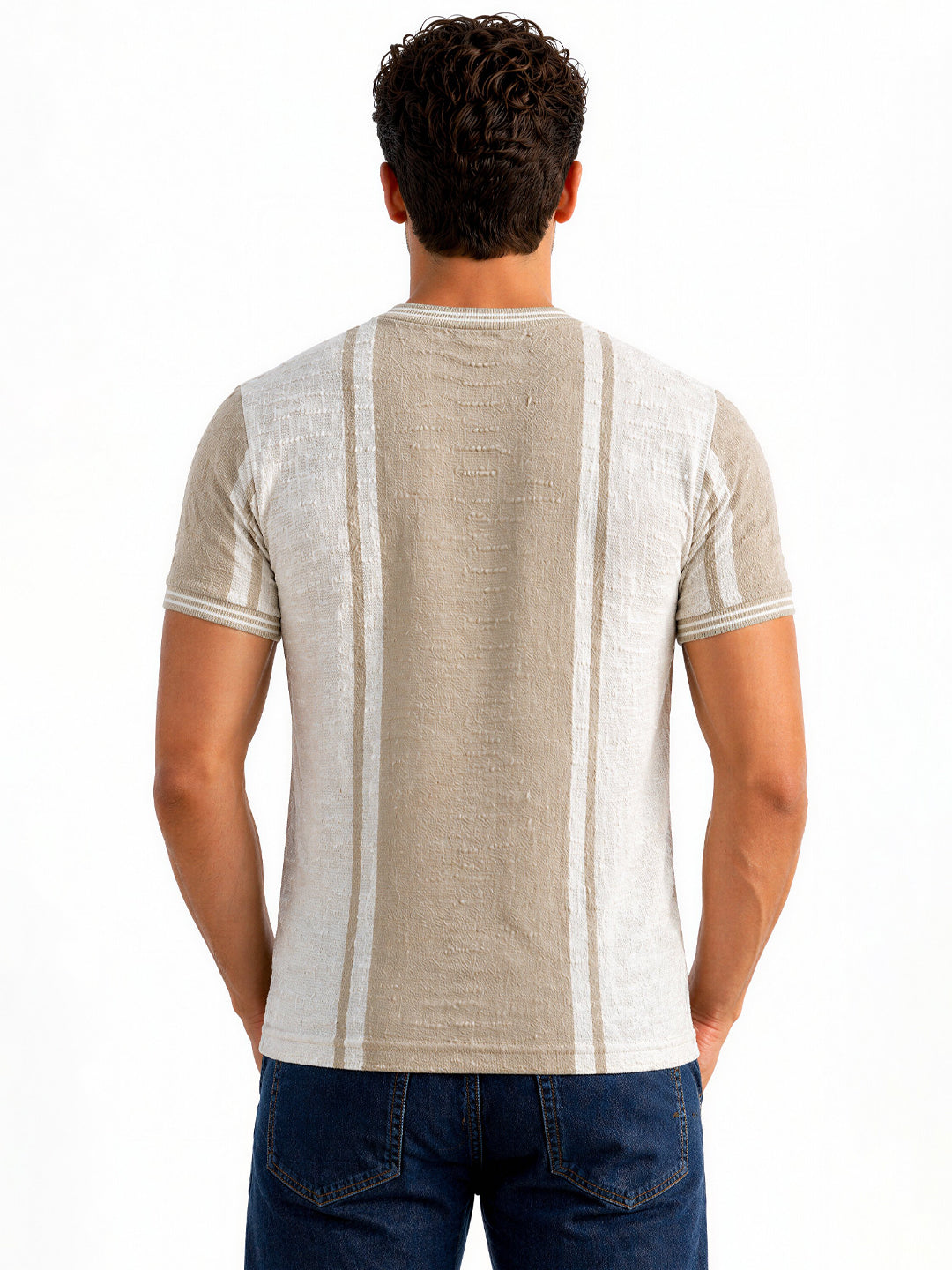 Beige Textured “Timeless” Tee