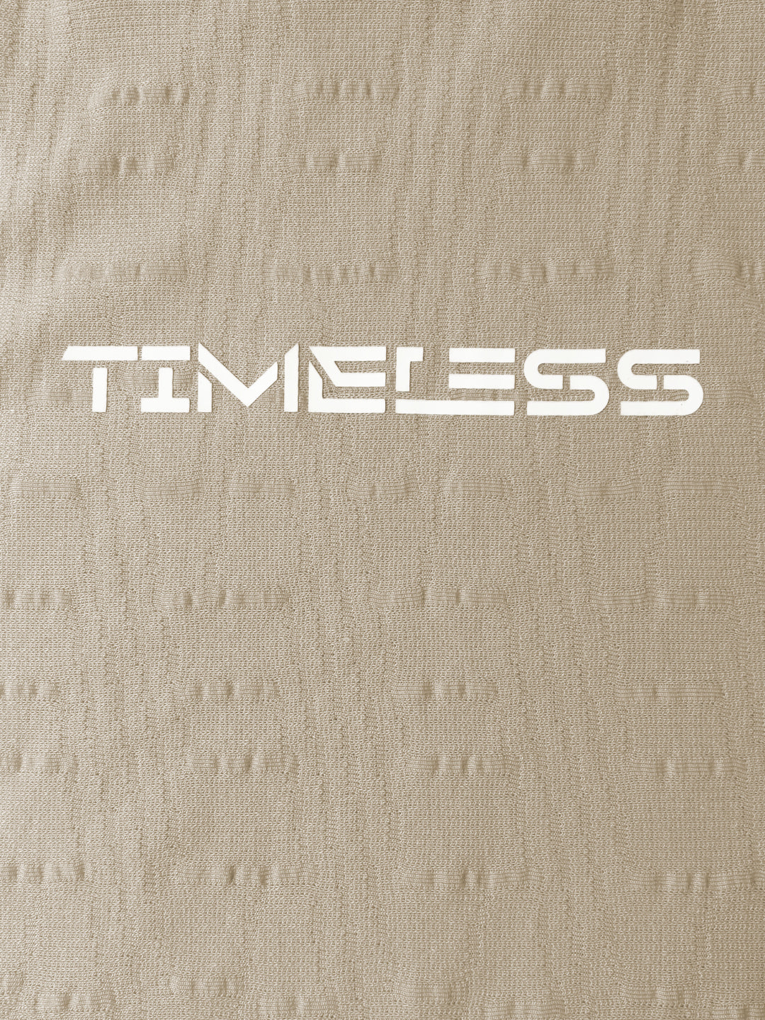 Beige Textured “Timeless” Tee