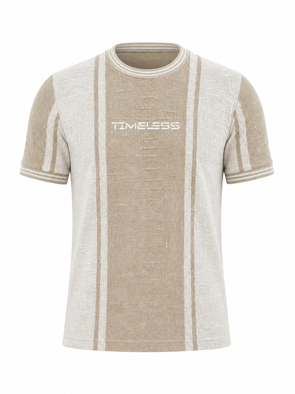 Beige Textured “Timeless” Tee