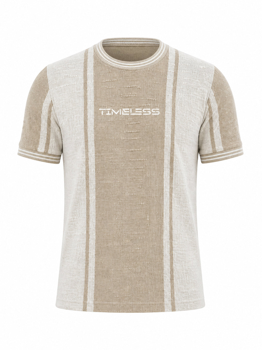 Beige Textured “Timeless” Tee