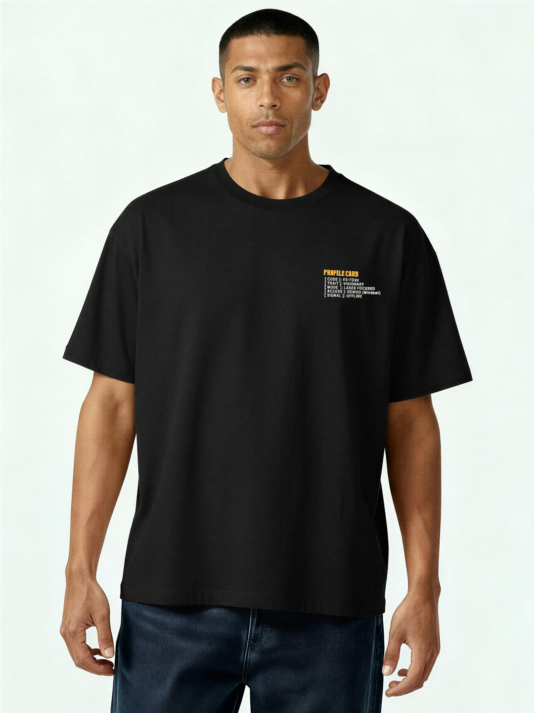 Black Graphic Statement T-Shirt