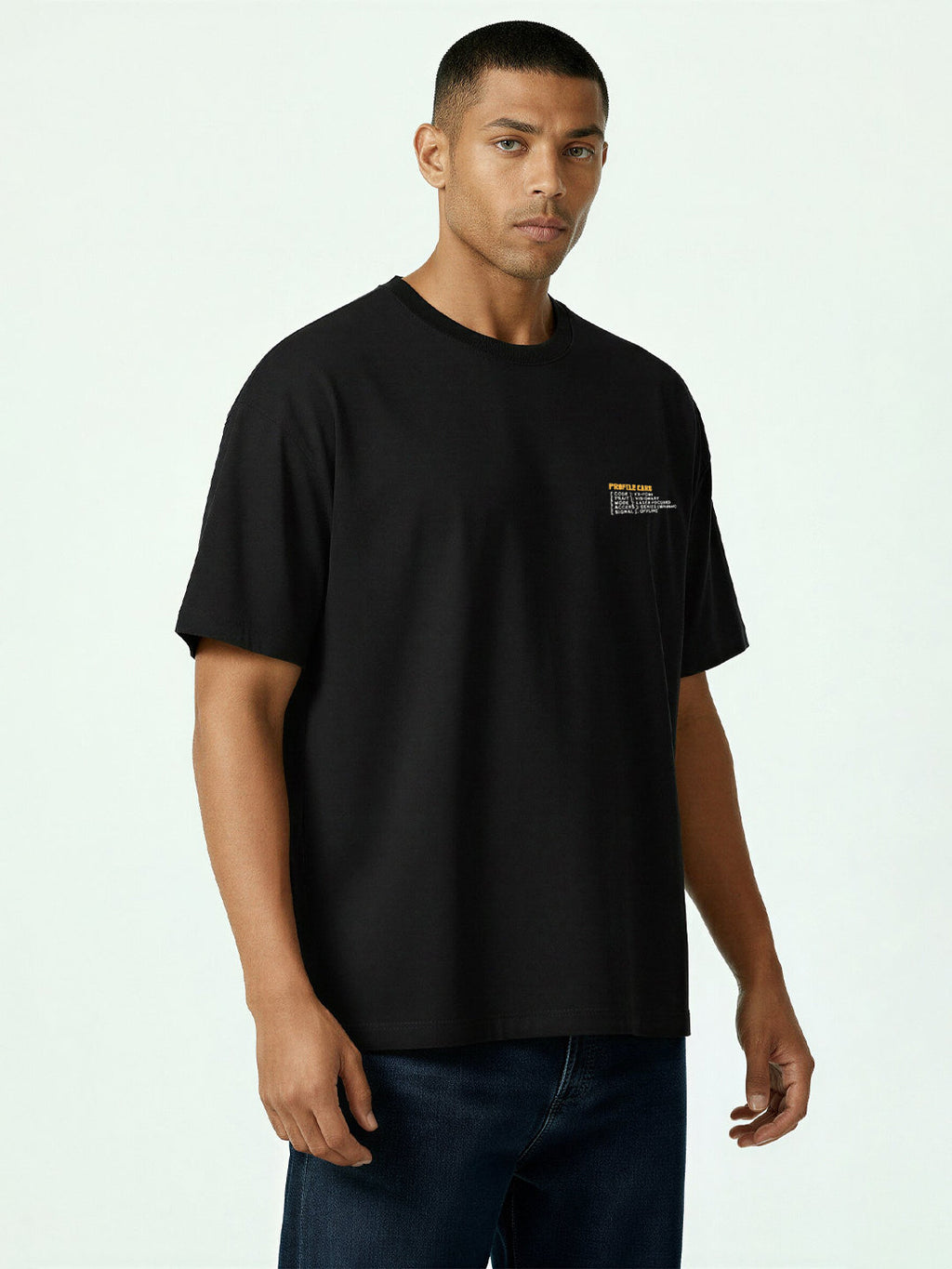Black Graphic Statement T-Shirt