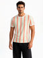 Vertical Striped Round Neck T-shirt