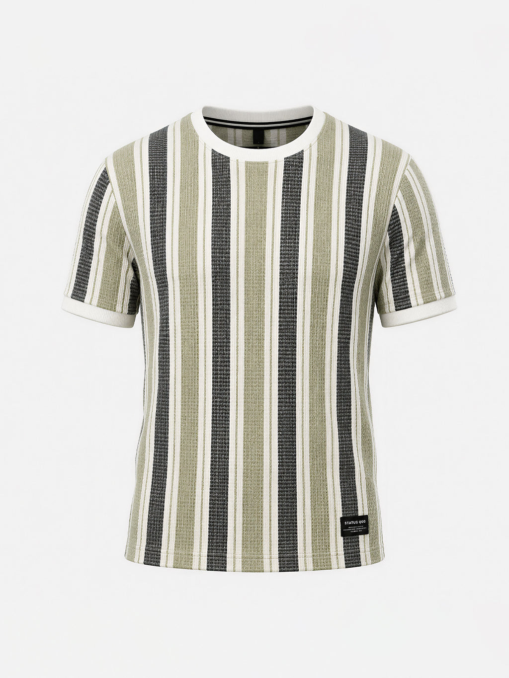 Vertical Striped Round Neck T-shirt