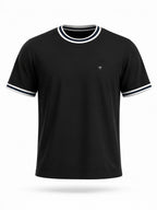 Contrast Detail Round Neck T-shirt