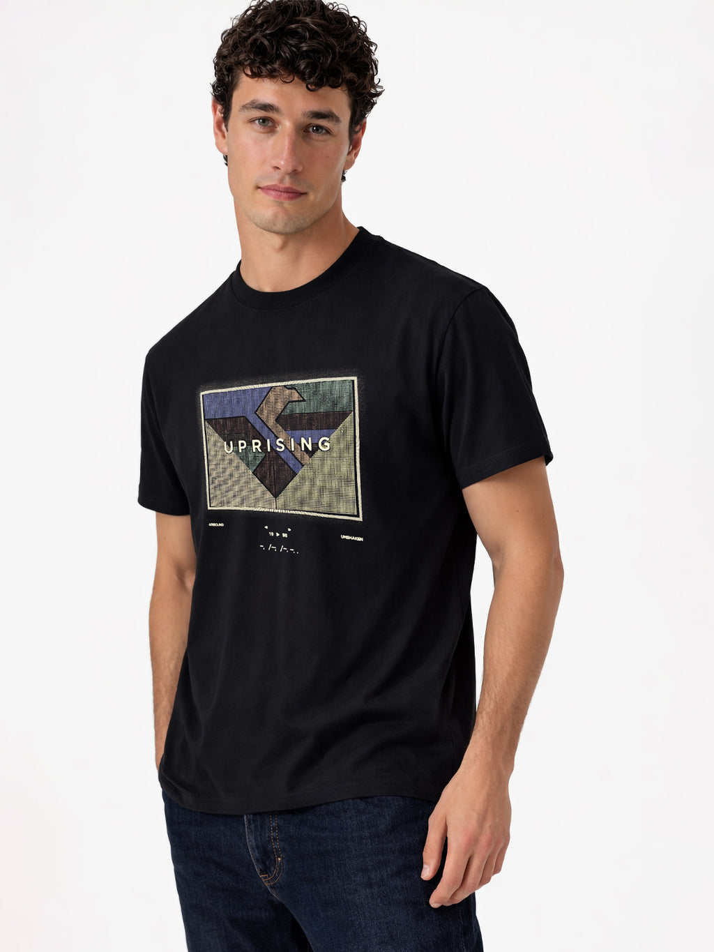 Black “Uprising” Graphic T-Shirt