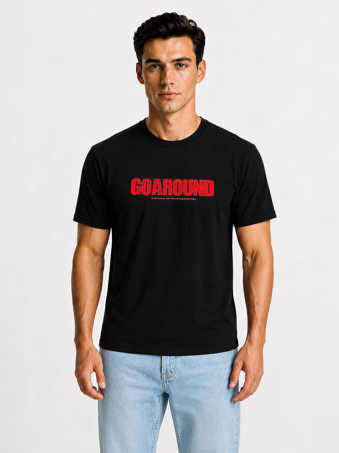 Bold Typography Printed T-shirt