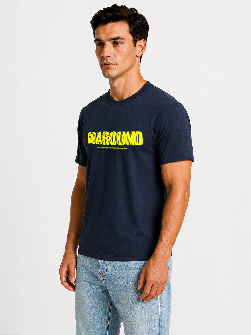 Bold Typography Printed T-shirt