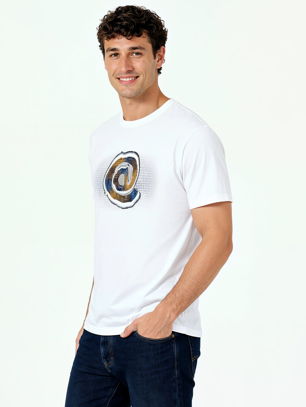 White Graphic Print T-Shirt