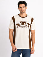 Graphic Printed Colourblock T-shirt