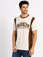 Graphic Printed Colourblock T-shirt