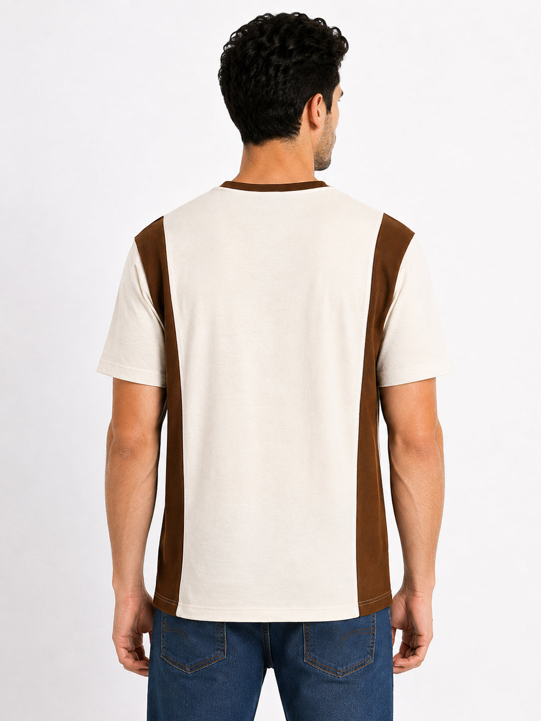Graphic Printed Colourblock T-shirt
