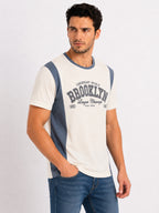 Graphic Printed Colourblock T-shirt