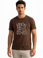 Coffee Brown Graphic T-Shirt