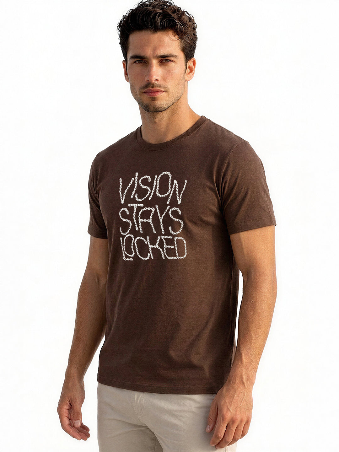 Coffee Brown Graphic T-Shirt