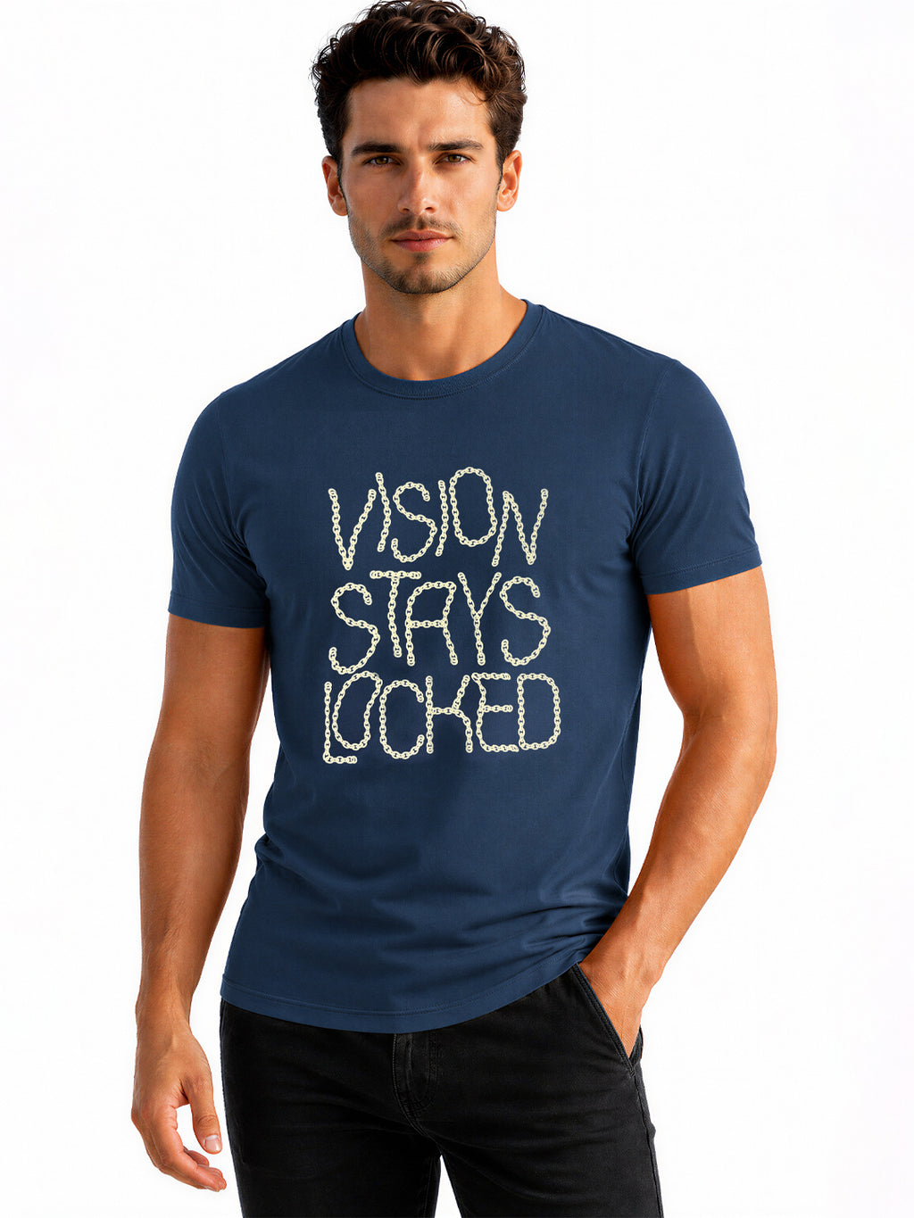 Petrol Blue Graphic T-shirt