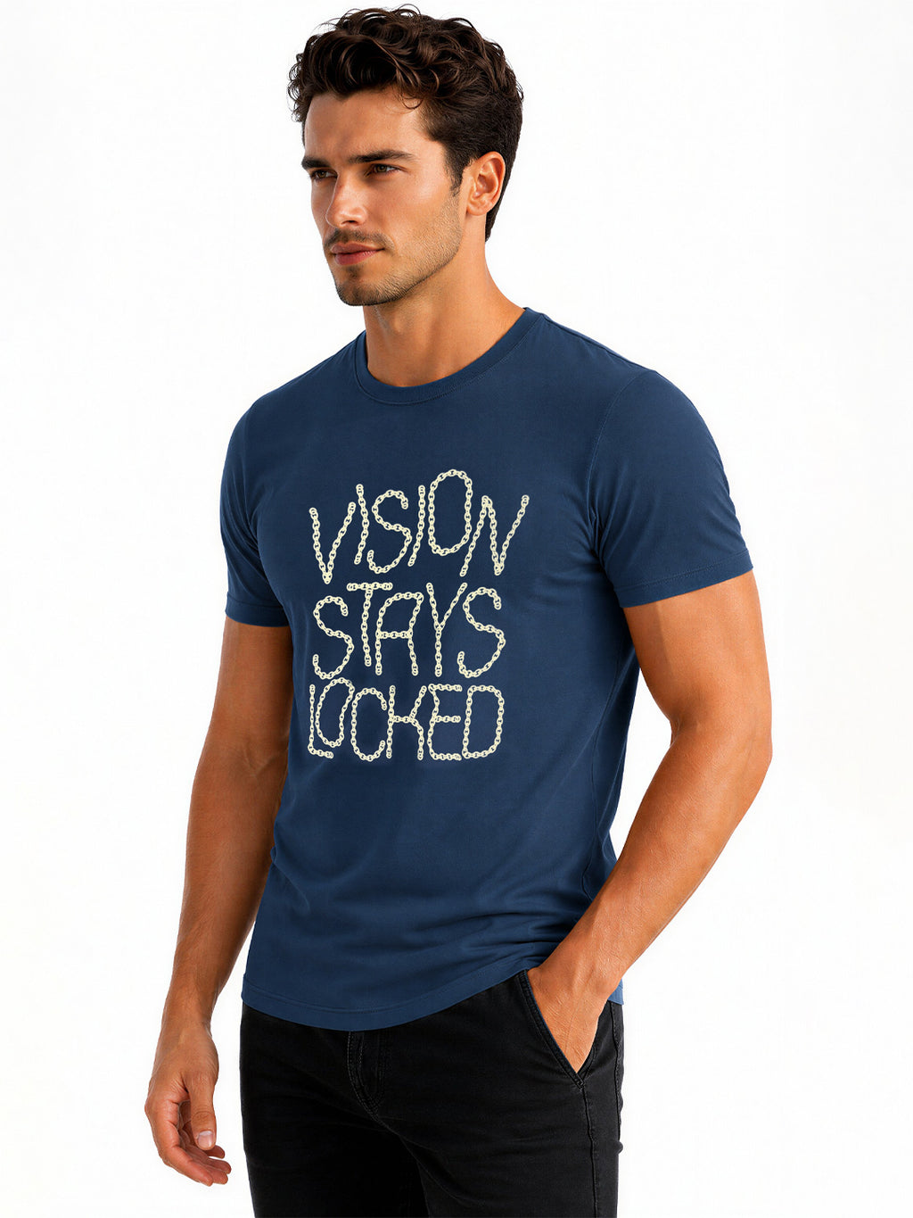 Petrol Blue Graphic T-shirt
