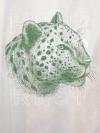 Leopard Head Placement-Print T-shirt