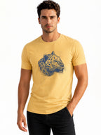 Leopard Head Placement-Print T-shirt