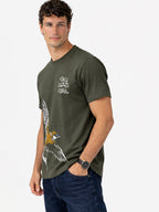 Skyward Crane Graphic T-Shirt