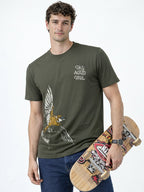 Skyward Crane Graphic T-Shirt