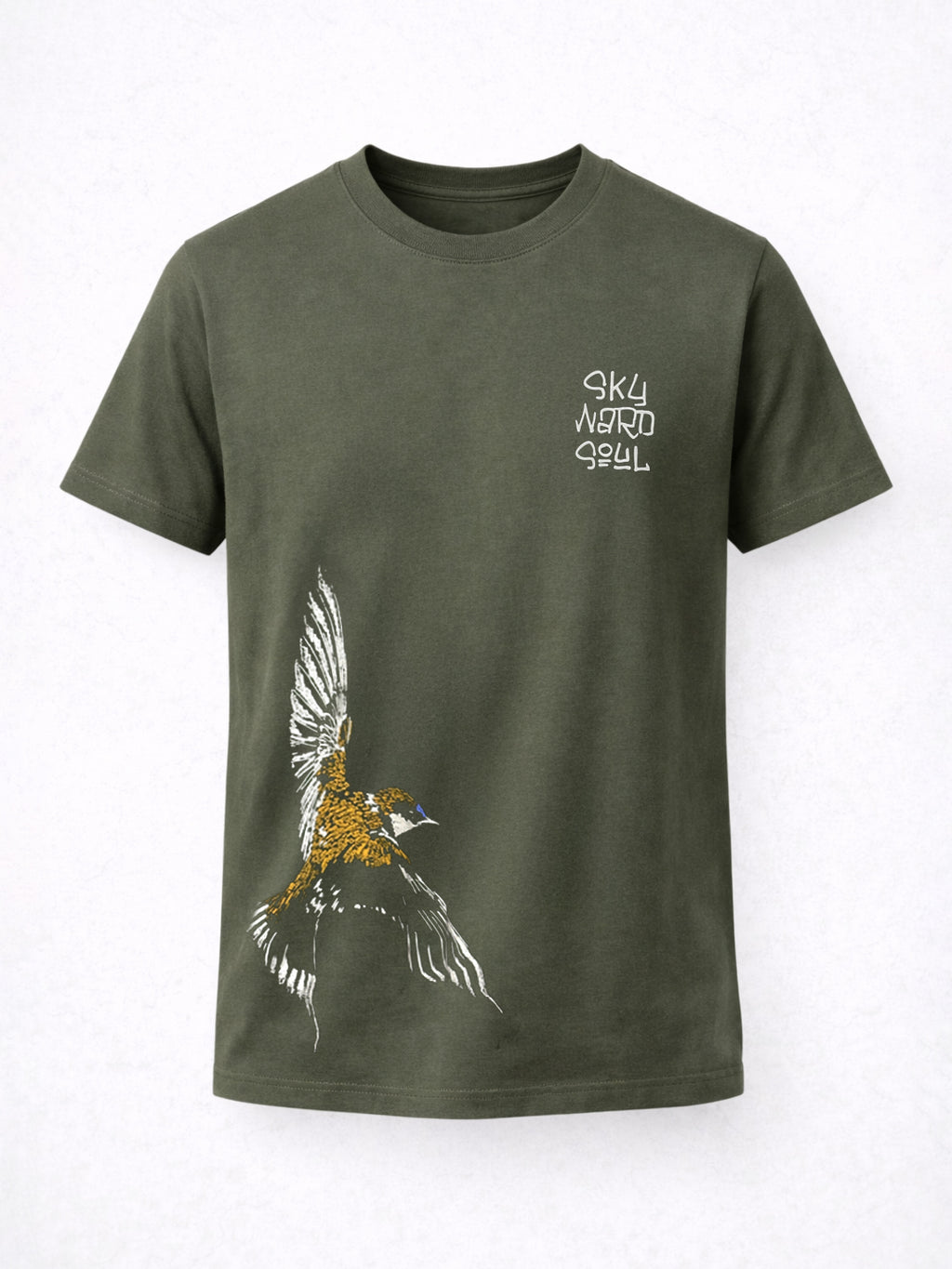 Skyward Crane Graphic T-Shirt