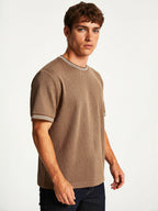 Coffee Terrain Textured T-Shirt