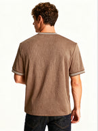 Coffee Terrain Textured T-Shirt