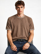 Coffee Terrain Textured T-Shirt