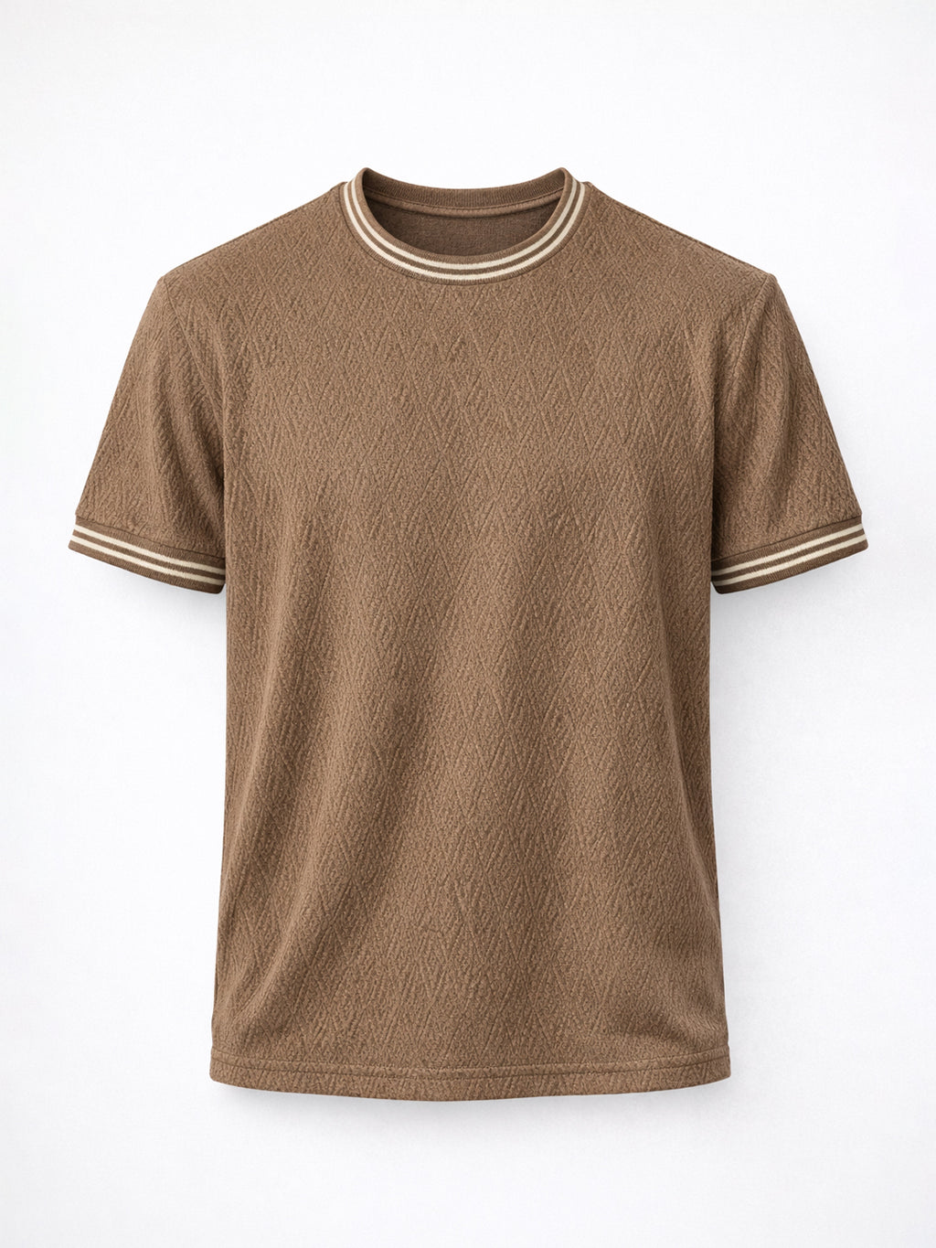 Coffee Terrain Textured T-Shirt