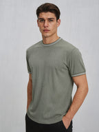 Olive Terrain Textured T-Shirt