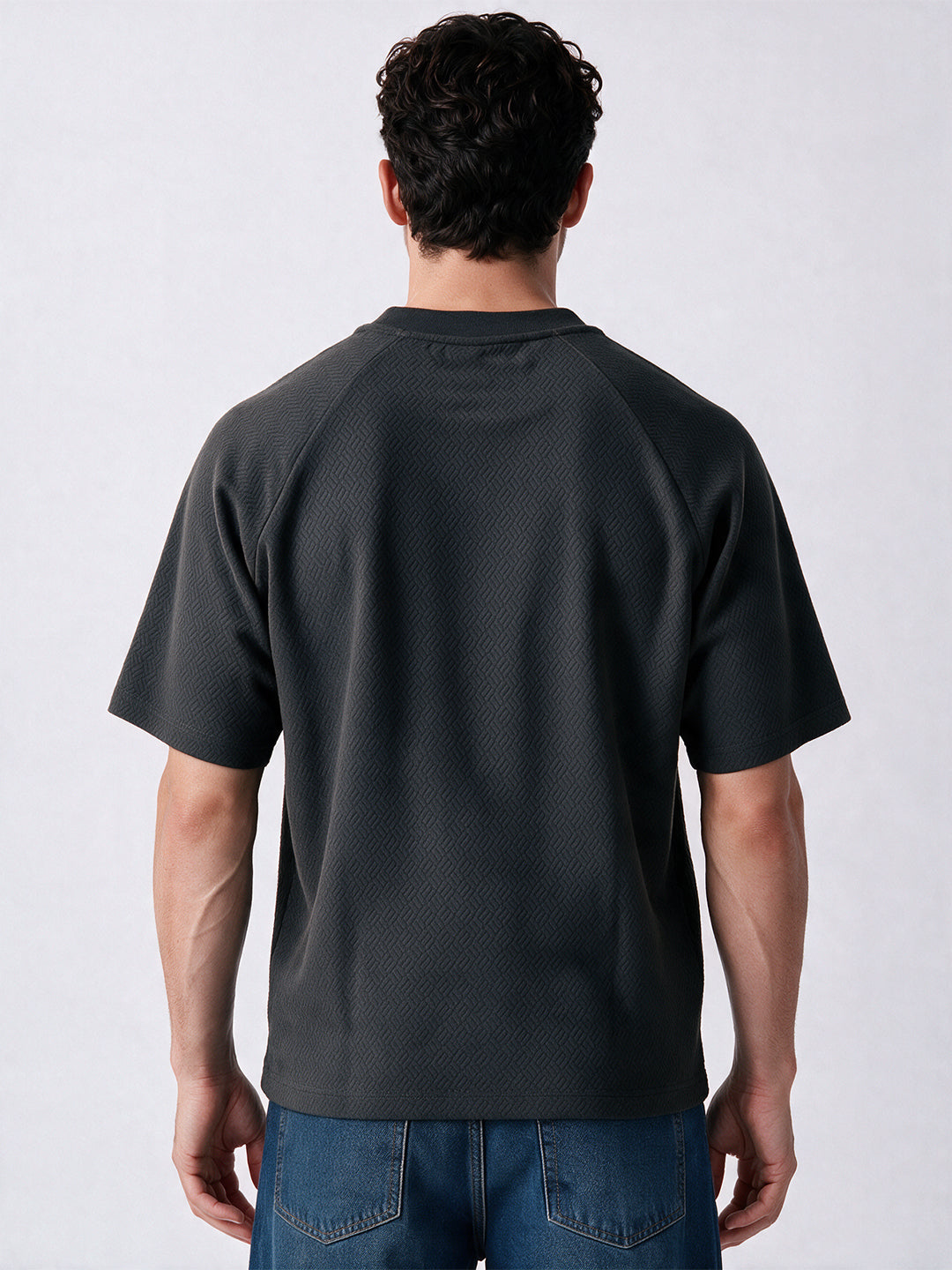 Men's Cotton Blend Printed Round Neck Regular Fit T-Shirt