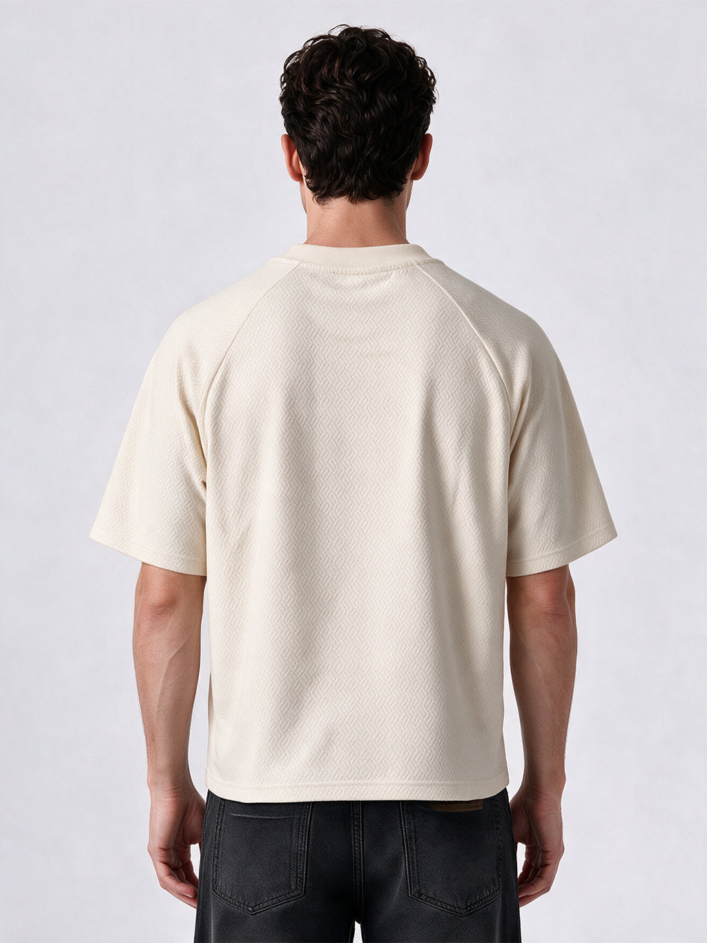 Men's Cotton Blend Printed Round Neck Regular Fit T-Shirt