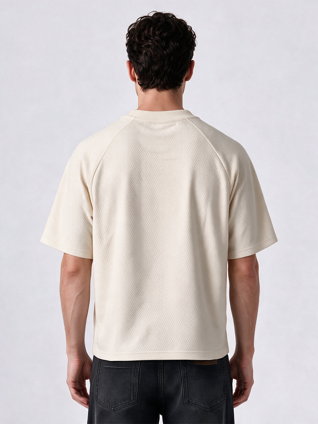 Men's Cotton Blend Printed Round Neck Regular Fit T-Shirt